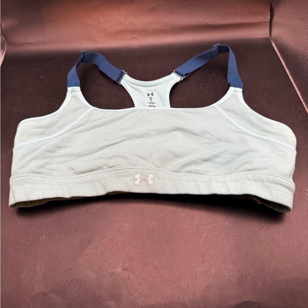 Under Armour Women’s Sports Bra In Light Mint Blue Straps No Padding Size Medium